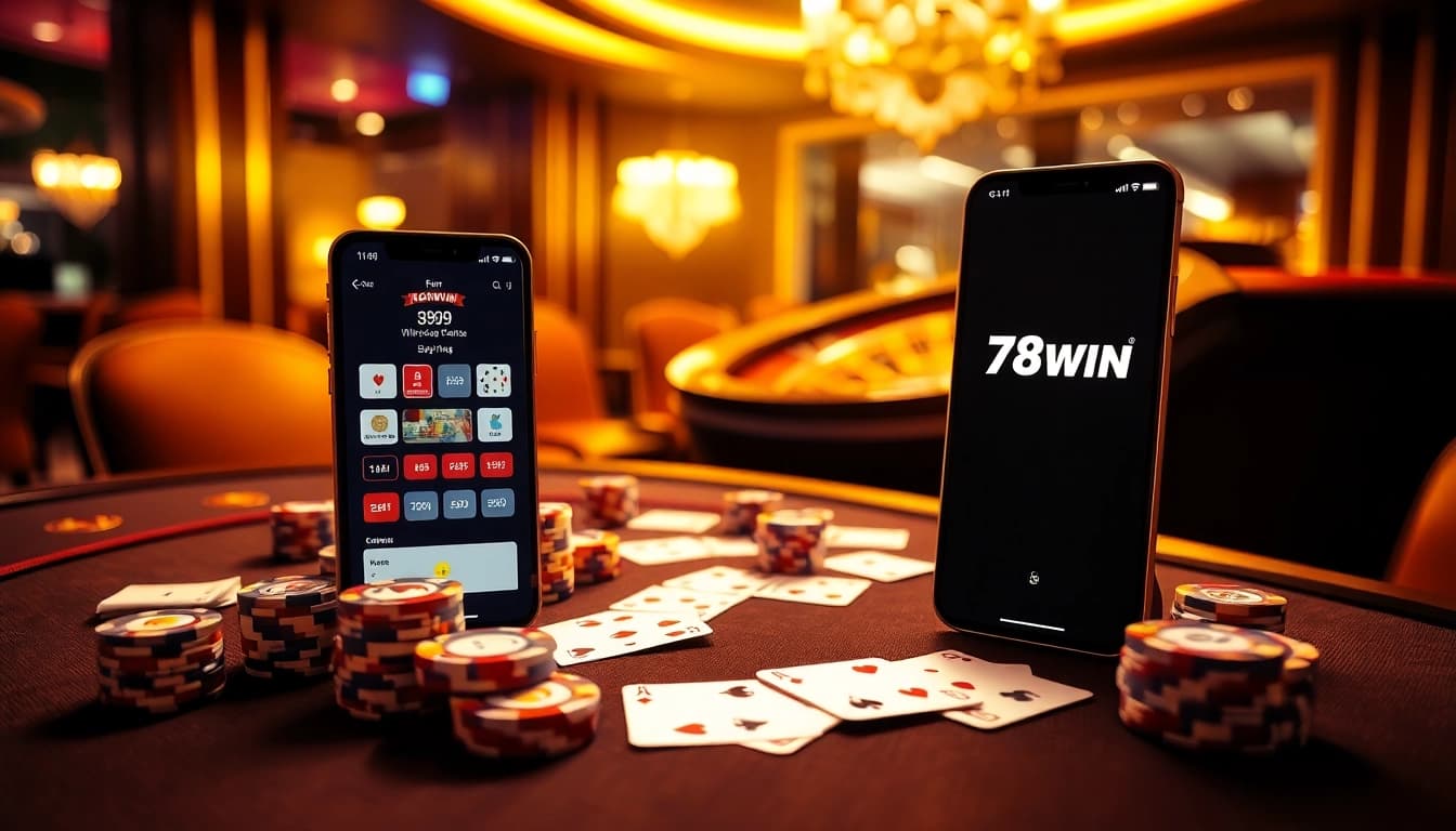 Experience the excitement of online gambling with the link vào 789win on an elegant casino table.