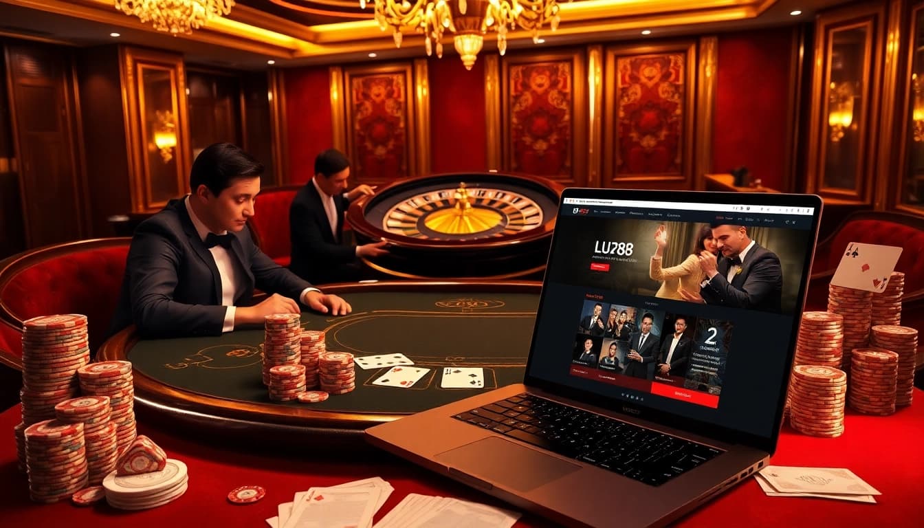 Experience the excitement of LU88.de.com with high-stakes poker action and luxurious casino details.