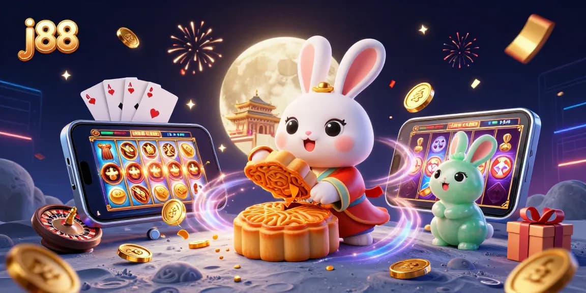 Experience the exciting world of j88 casino with vibrant illustrations of captivating games and characters.