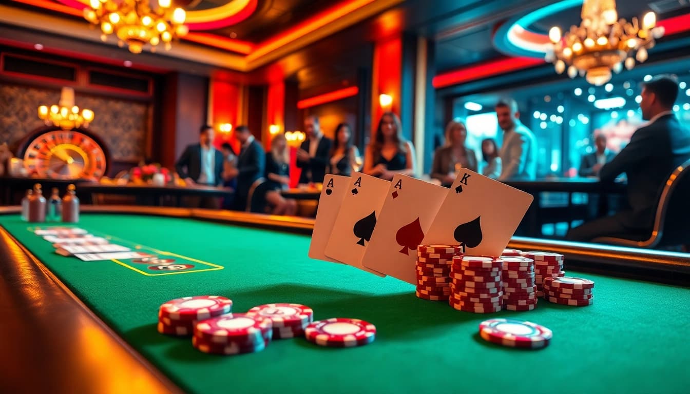 Thrilling casino experience at https://11bett.one/ showcasing poker chips and roulette excitement.