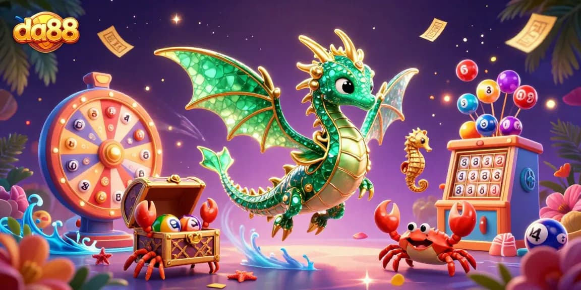 Engage with da88's thrilling lottery experience featuring colorful elements and captivating characters.