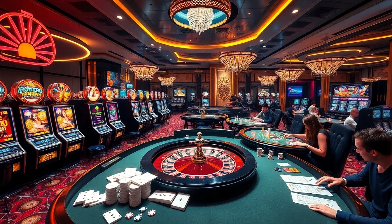 Experience thrilling gameplay at https://kkwin.black/ with vibrant poker tables and dynamic roulette wheels.