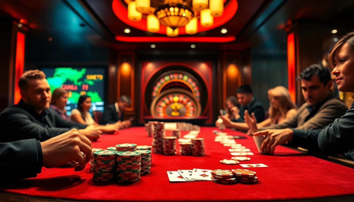 Experience excitement at https://du88.us.com/ with players showcasing winning poker hands and roulette spins.