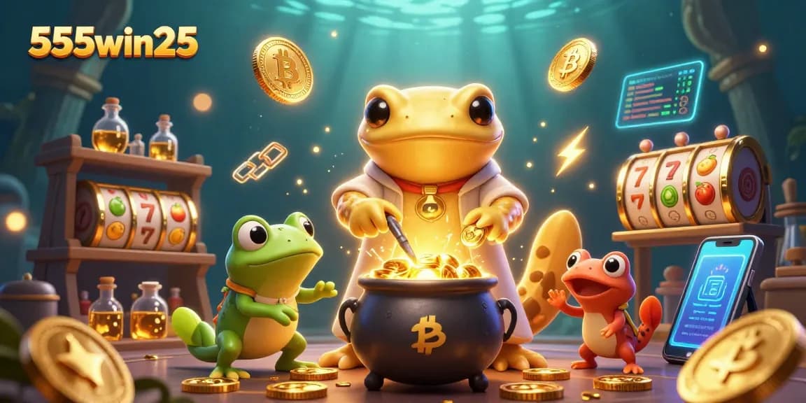 Engage with the thrilling world of slots at 555win25, featuring golden alchemy and coins!
