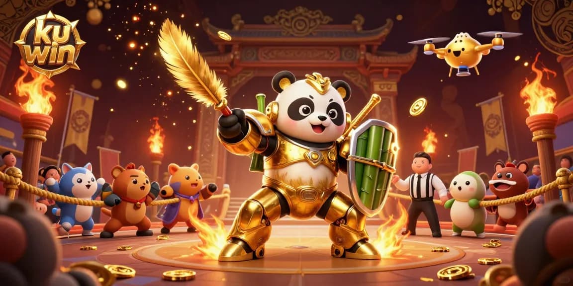 ku win offers thrilling fish shooting action with golden panda in a lively arena.