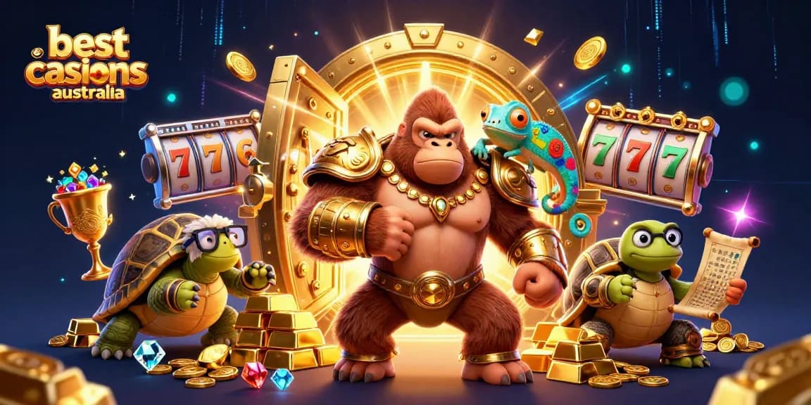 Engage in the best online casinos Australia featuring vibrant 3D characters and gold treasures.