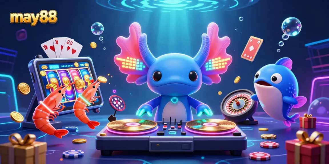 May88 captures the excitement of online slots with vibrant 3D casino characters and games.