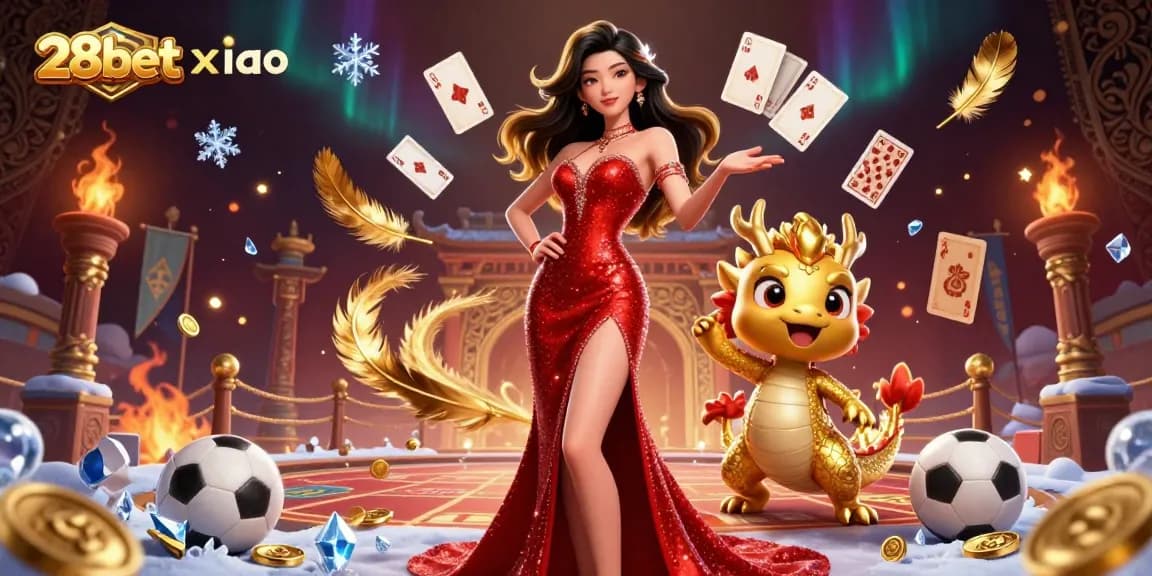 Experience thrilling sports betting excitement with 28bet xiao in this vibrant illustration.