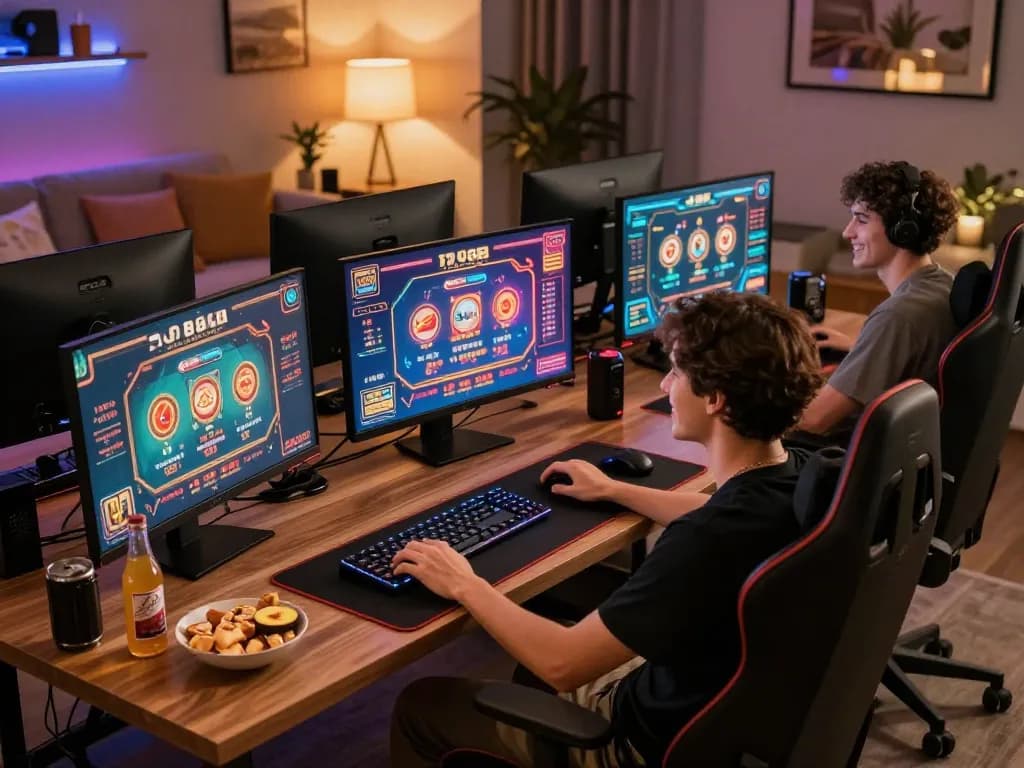 Enjoy immersive gameplay with DA88 GAME in a vibrant and cozy online gaming setup.