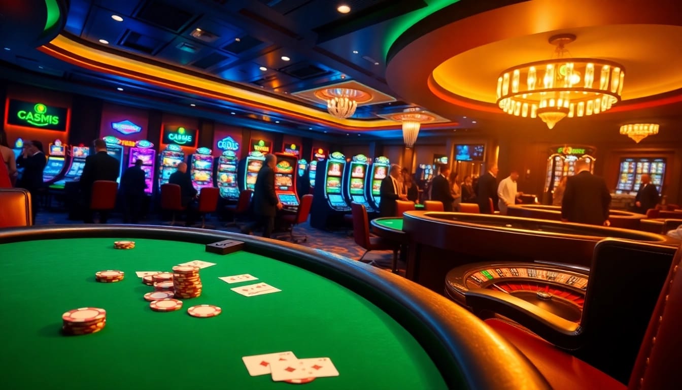 Experience thrilling gameplay at 9BET's professional casino table with vibrant poker elements.