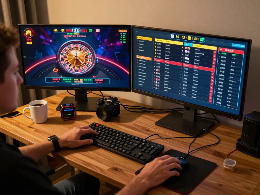 Engaging in online gambling with live dealer games showcasing hk roulette and strategic player stats.