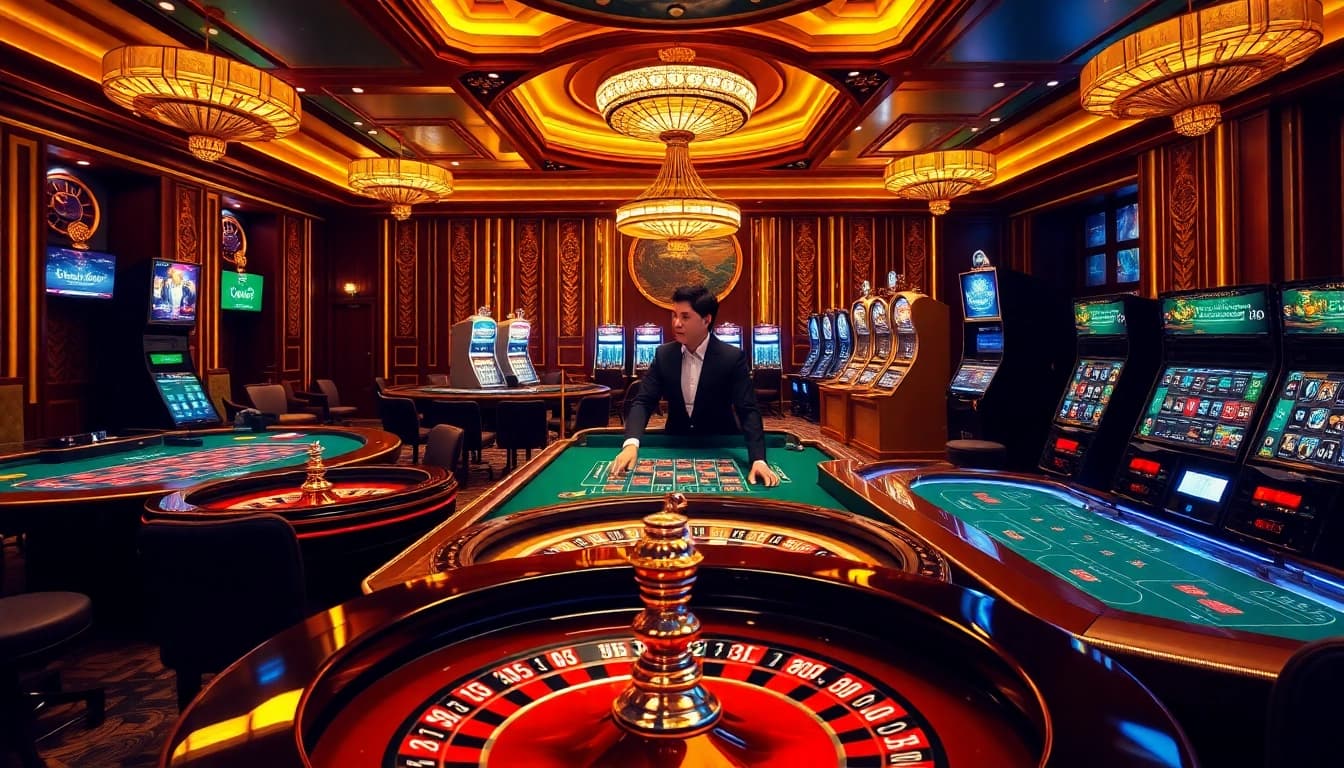 Experience gaming excitement at Nhà cái GG88 with vibrant casino tables and engaging slots.