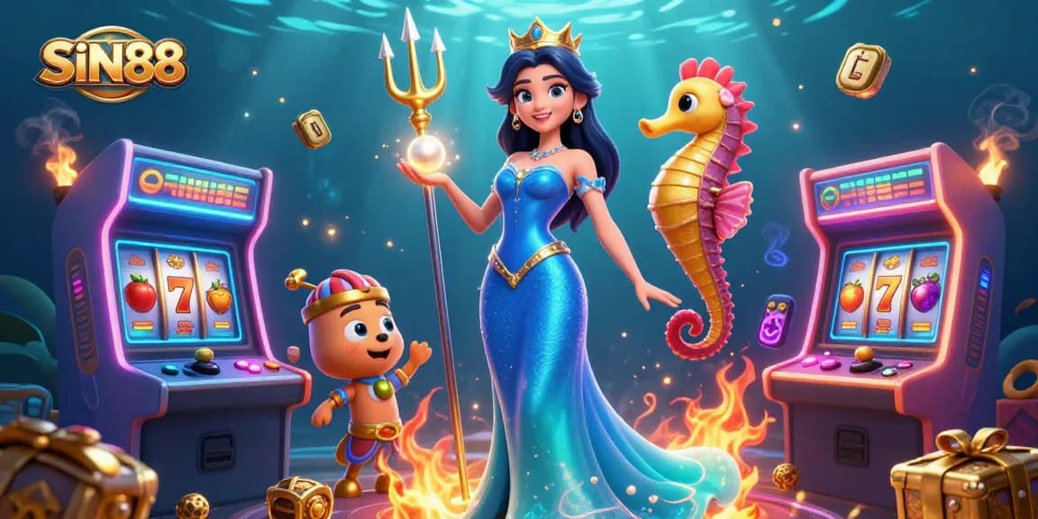 SIN88 captures the thrill of gaming with vibrant characters and dynamic casino elements.