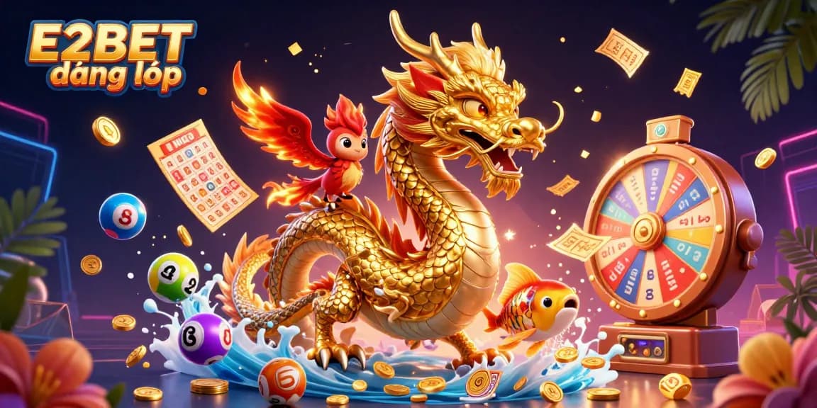 E2BET đăng nhập: Experience exhilarating wins with vibrant lottery elements and a majestic dragon theme!