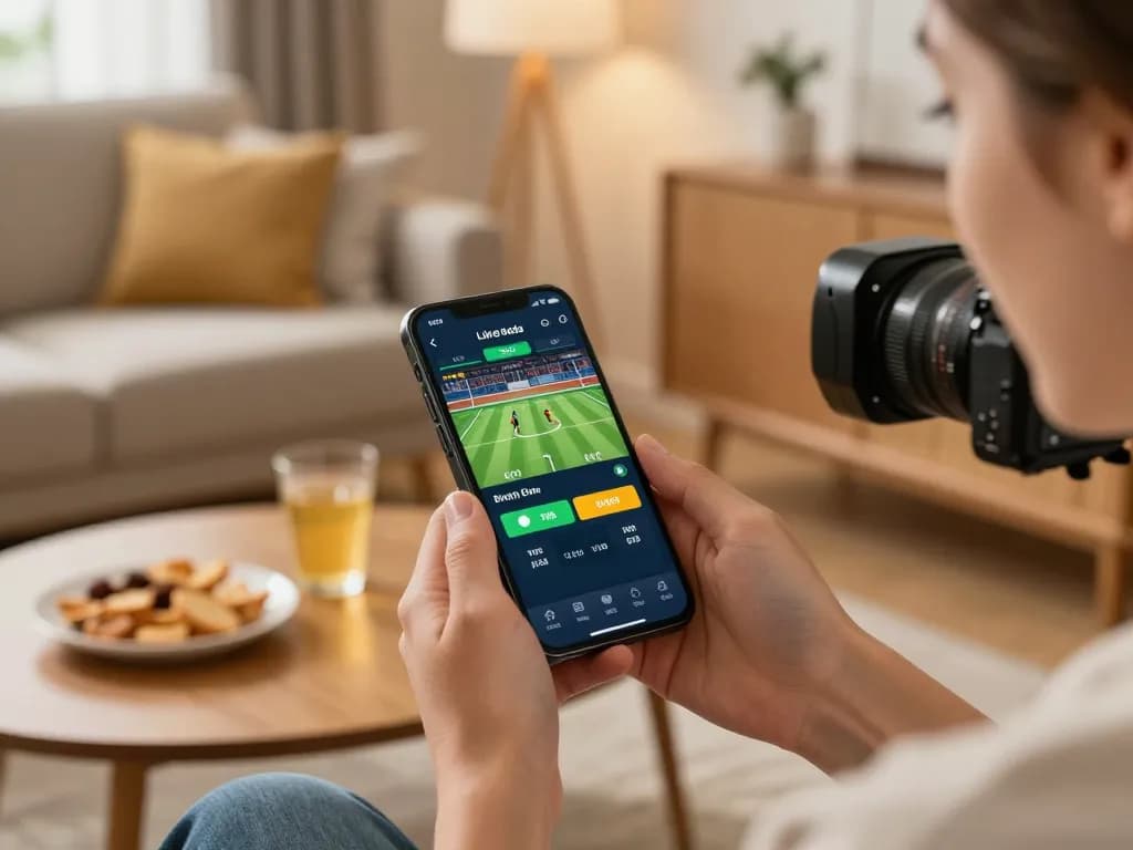 Kong88 mobile gaming experience with a user engaged in sports betting.