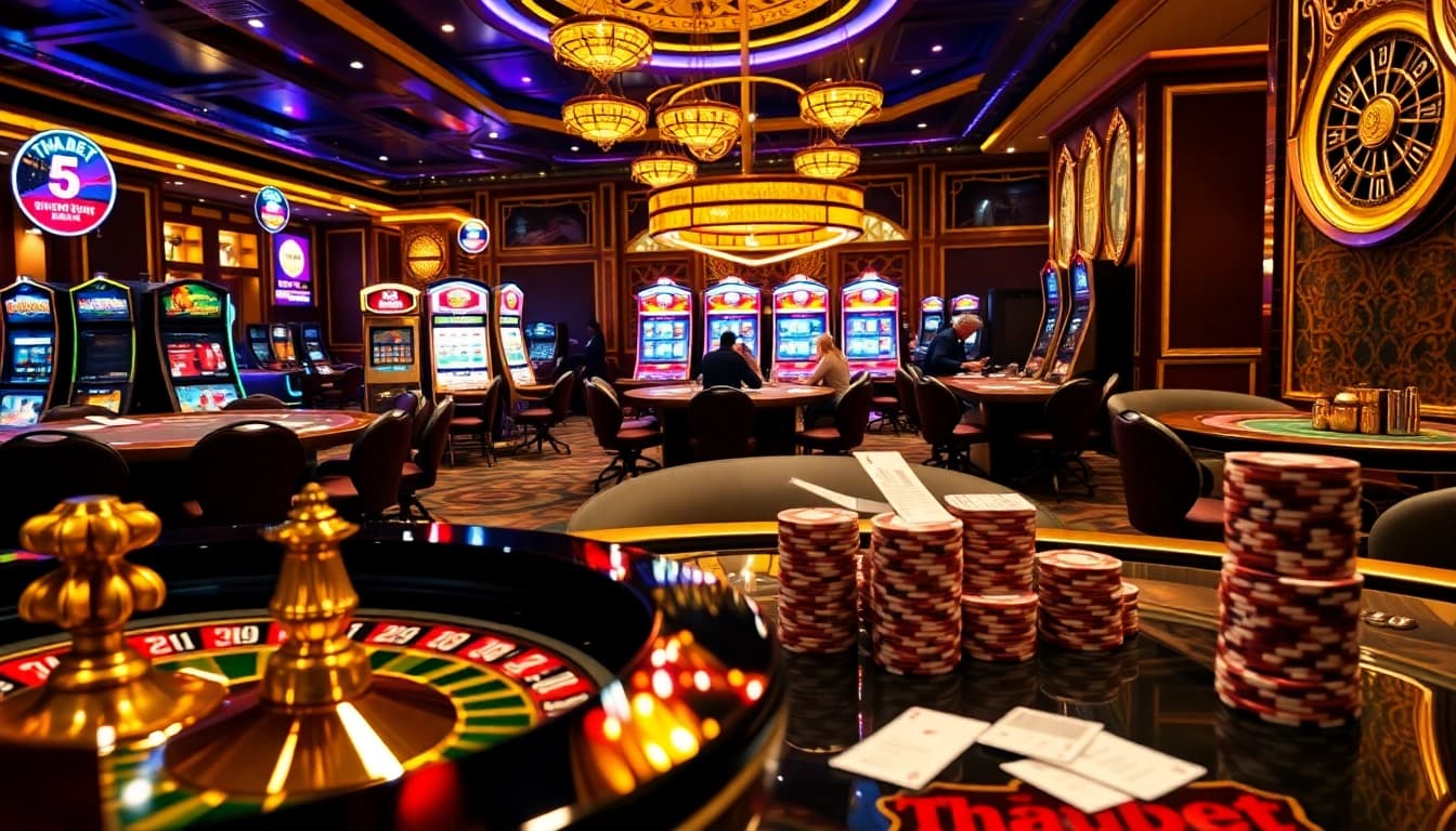 Experience the thrill of winning at THABET newba5, with vibrant casino tables and exciting games.
