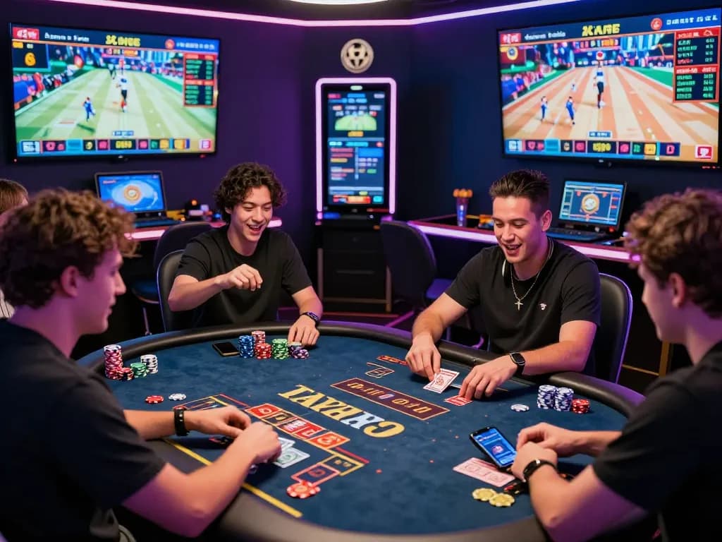 Players enjoying various games at 8KBET online casino, showcasing vibrant and engaging atmosphere in 2026.