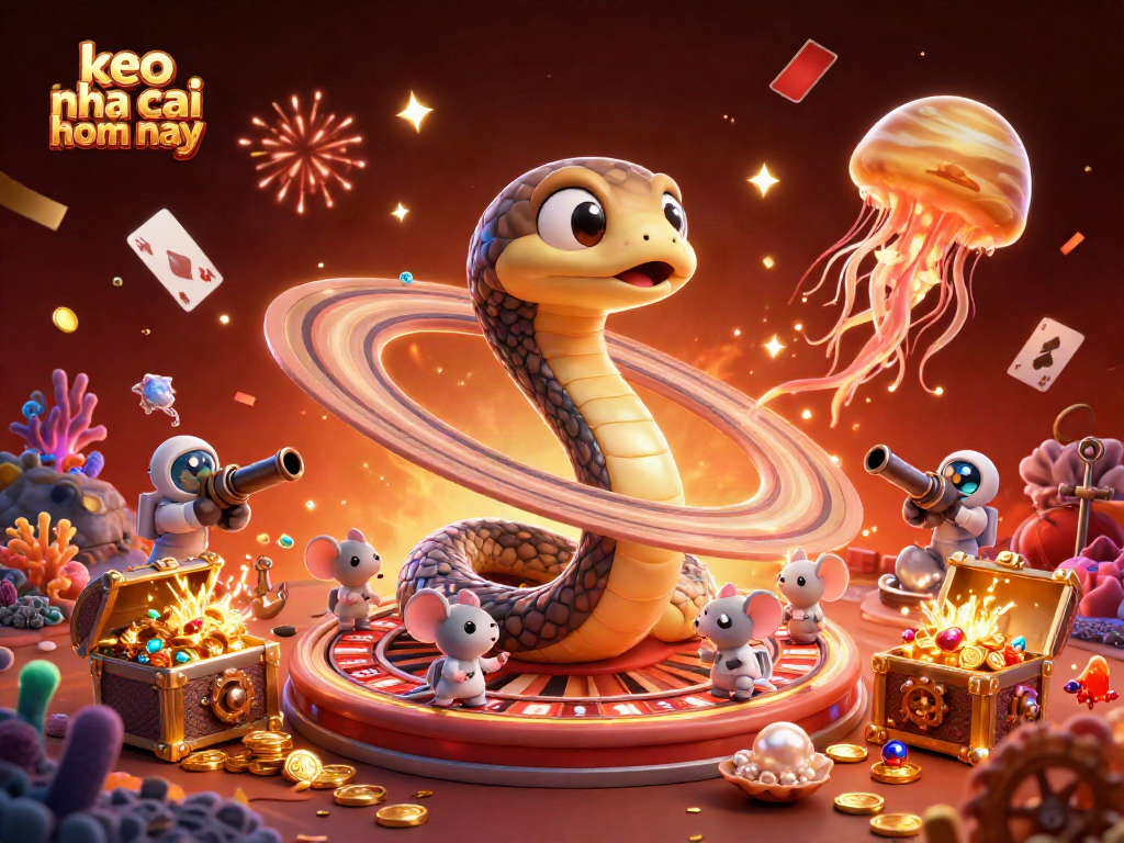 Experience keo nha cai hom nay with dynamic betting action featuring cosmic characters and vibrant casino elements.