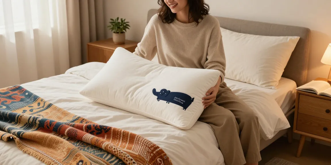 Custom body pillow on a cozy bed creating a warm and inviting atmosphere.