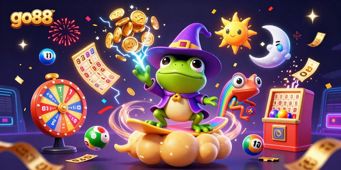 Engage with go88's thrilling gaming experience through a vibrant 3D scene of casino fun.