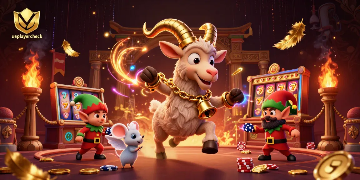Experience the excitement of usplayercheck in a dynamic casino scene with Krampus and clever characters.