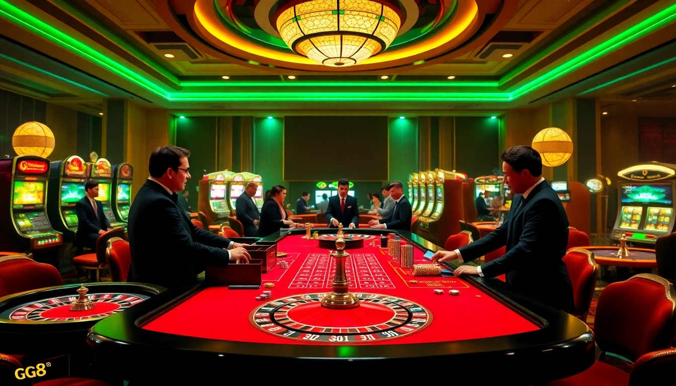 Experience thrilling gameplay at https://gg88.work/ with luxurious casino elements like roulette and slot machines.