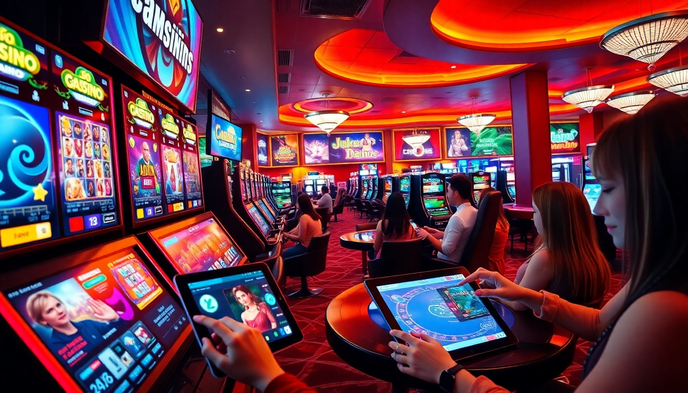 Exciting online gaming scene at 55WW with modern interfaces and players engaging in various games.