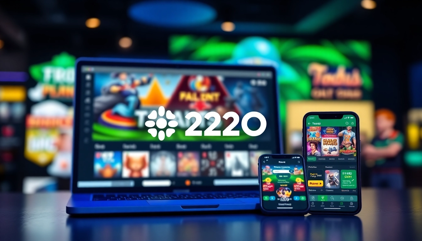 Engaging online betting experience at 222O with vibrant game displays and modern interface.