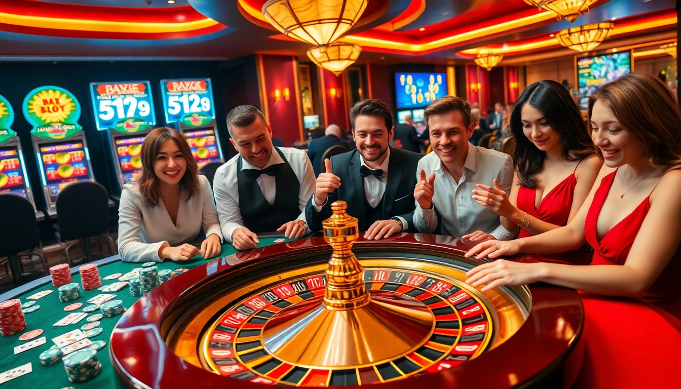 Experience an exhilarating game at 88vv with vibrant casino tables and thrilling slot machines.