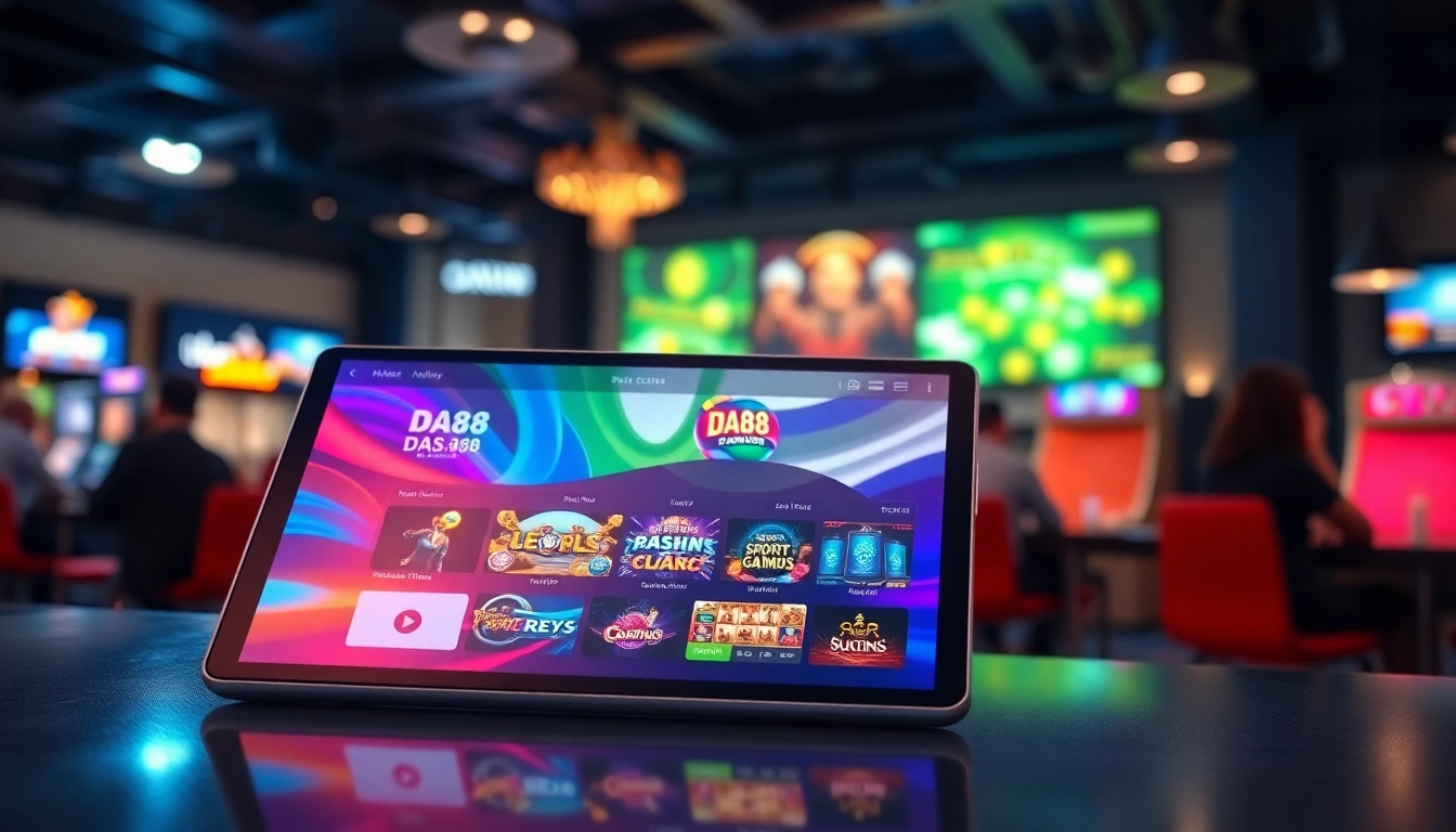 Dynamic online gaming experience representation on https://da88.media/ showcasing immersive betting excitement.