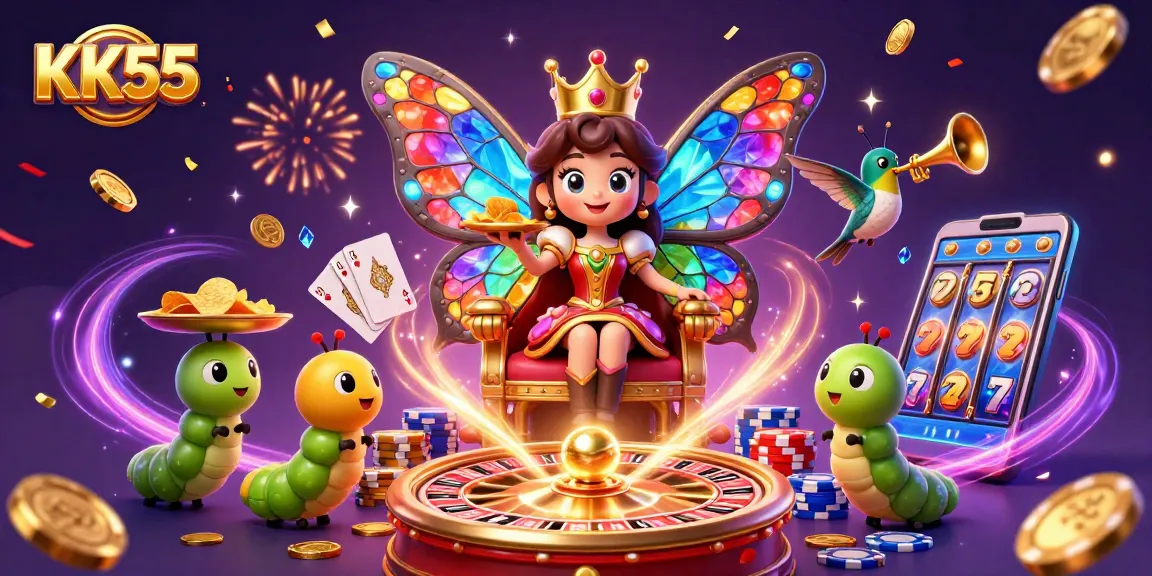 Experience thrilling gameplay at KK55 with colorful casino elements and festive atmosphere.