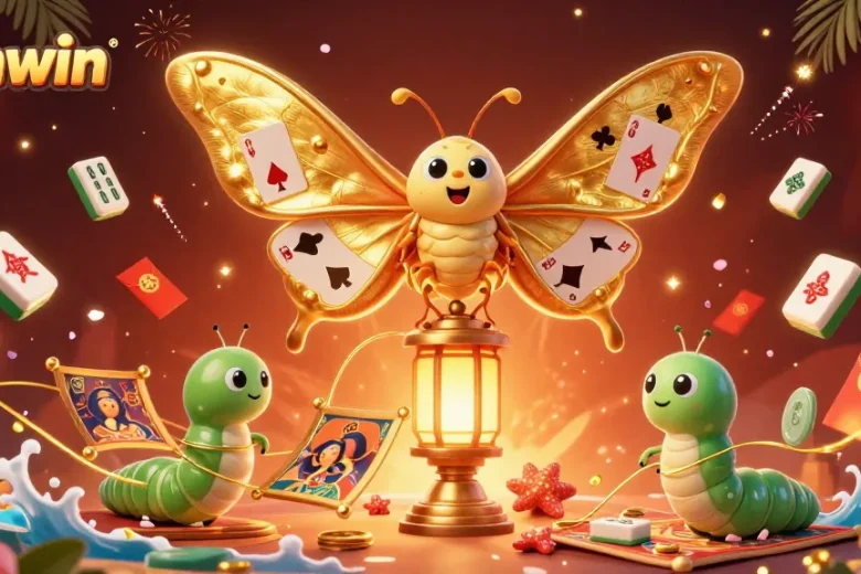 Win big with Sunwin in this vibrant 3D casino scene full of colorful gaming elements.